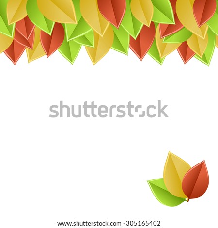 Maple autumn falling leaves isolated. vector illustration.