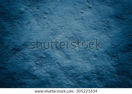 Old  Macro Grungy Deep Blue Concrete Wall Texture Detail Background Vintage Hipster Color Tone Style