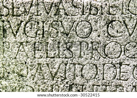 Roman tractate on a stone