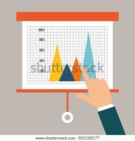 Business statistics design, vector illustration eps 10.