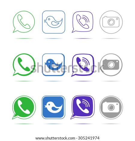 phone handset in speech bubble vector icon art