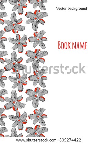 Floral hand drawn background. Abstract frame with place for your text. Vector template for flyer, banner, poster, brochure, postcards, invitation, wedding, birthday and greeting card design.