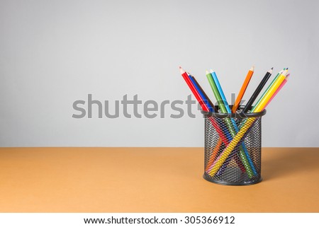 A stack of color pencils