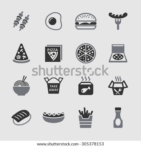 Food icons for delivery