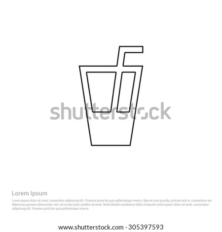 Soft Drink icon. Vector Illustration. Flat pictogram icon