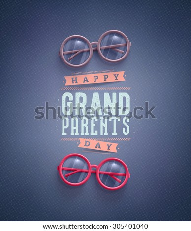 Happy Grandparents Day, greeting card, eps 10 Royalty-Free Stock Photo #305401040