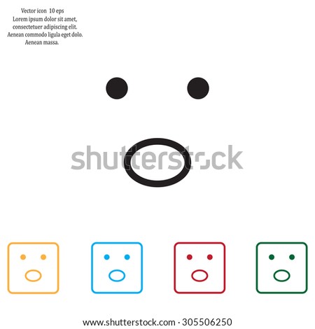 Face sign icon, vector illustration. Flat design style