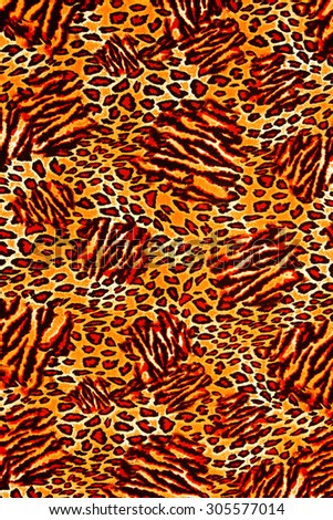 Texture fabric of red leopard