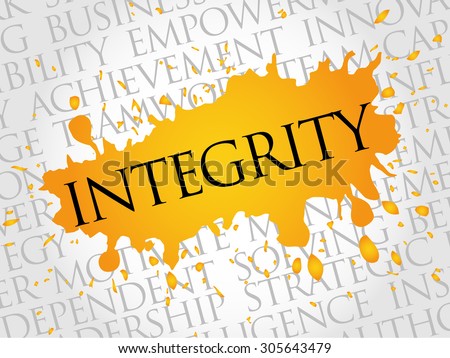 Integrity word cloud, business concept