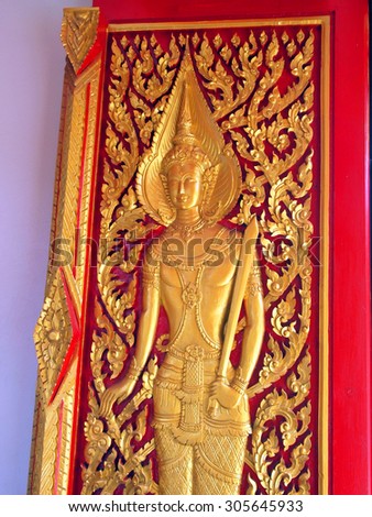 Thailand pattern on walls of buddhistic temple