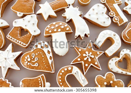 Christmas gingerbread background