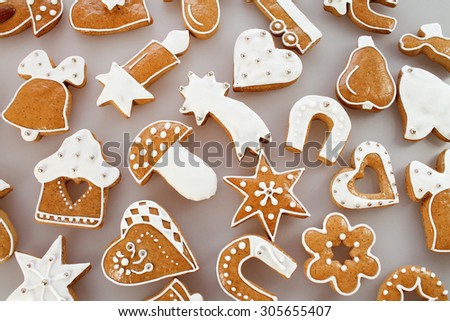 Christmas gingerbread background