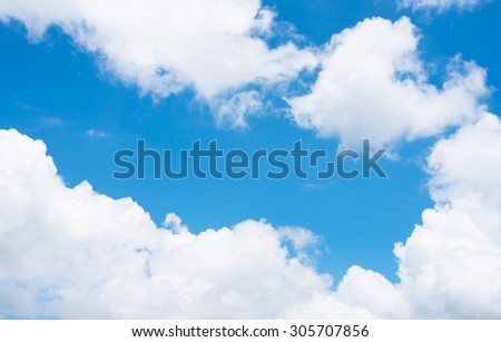 the blue sky background