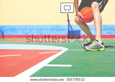 Young man with a basketball 