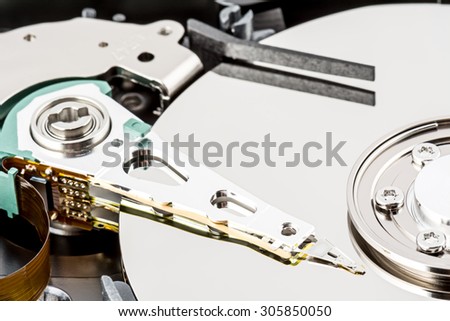 Detail parts of a hard disk