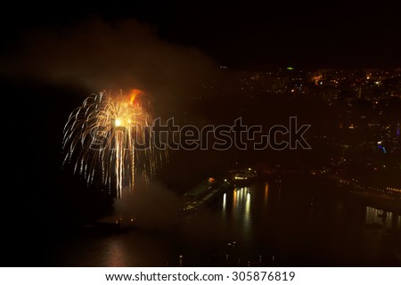 Fireworks in Funchal, Madeira Island, Portugal