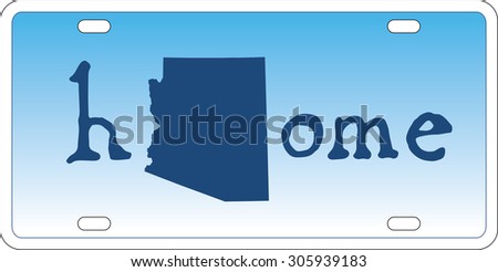 Arizona state license plate vector