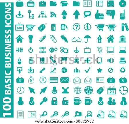 100 business icons.vector