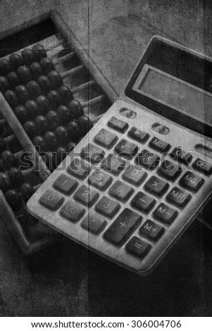 Accountants era before digital system. Black & White picture style