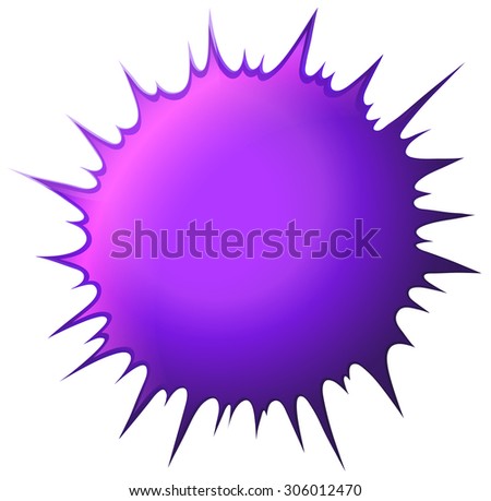Purple explosion on white illustration