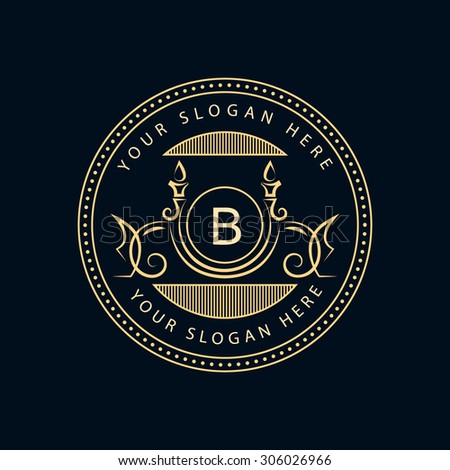 Monogram design elements, graceful template. Calligraphic elegant line art logo design. Letter sign emblem B for Royalty, business card, Boutique, Hotel, Restaurant, Cafe, Jewelry. Vector illustration