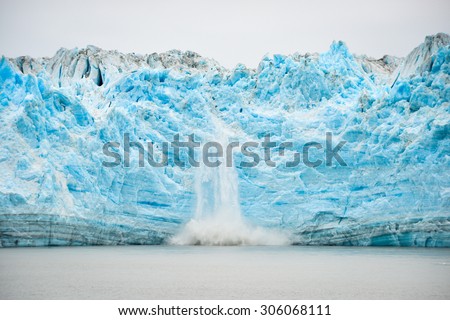 Hubbard Glacier Calving - Natural Phenomenon, soft focus Royalty-Free Stock Photo #306068111