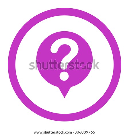Status vector icon. This rounded flat symbol is drawn with violet color on a white background.