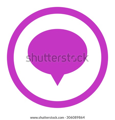 Banner vector icon. This rounded flat symbol is drawn with violet color on a white background.