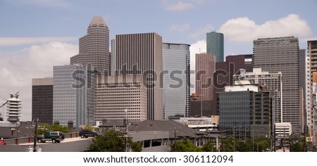 Architecture and Buildings of downtown Hiouston Texas