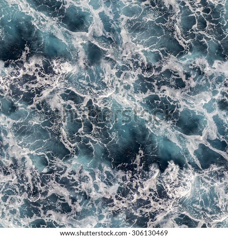 Seawater with sea foam as seamless background