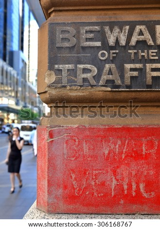 Beware of the traffic-Sydney