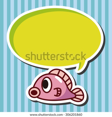 fish, cartoon speech icon