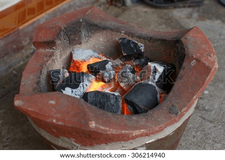 The charcoal fire