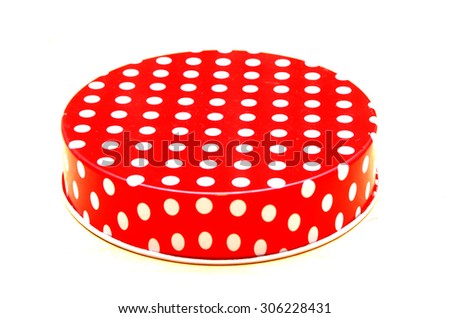 White dots pattern on a red background : selective focus and shallow depth of field
