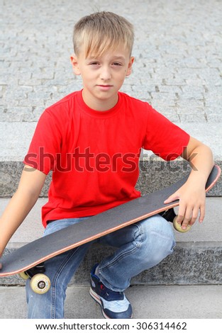 boy summer park Skateboard