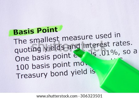 Basis Point  words highlighted on the white background