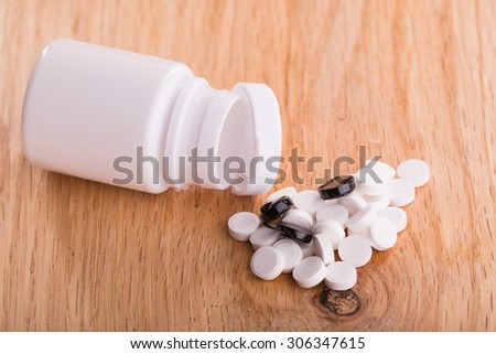 Pills, drugs, ampoules. Medicine. Health.