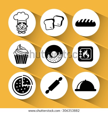 bakery icons design, vector illustration eps10 graphic 