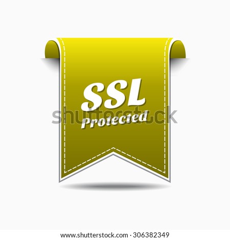 SSL Protected Yellow Vector Icon Design