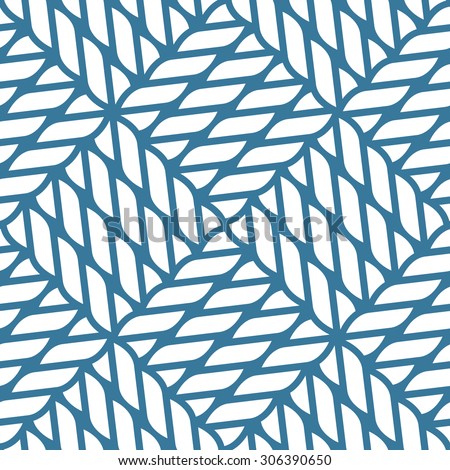 Seamless nautical rope knot pattern, fishing net, lattice Royalty-Free Stock Photo #306390650
