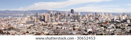 A panoramic shot of the city of San Francisco