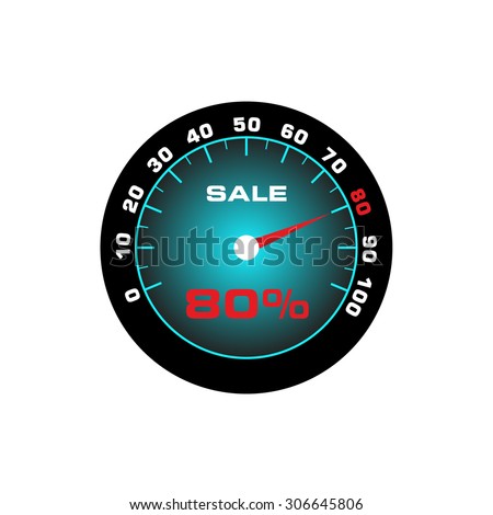 Tachometer with sign for sale 80%