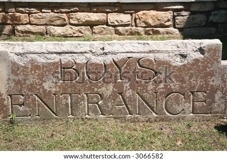 Boys Entrance Sign