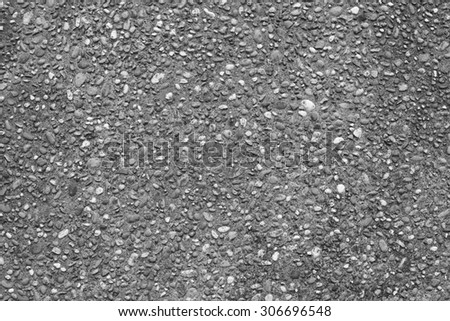Closeup of textured pebbles pavement