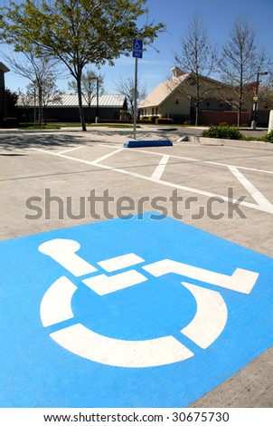 Disabled parking space indicators