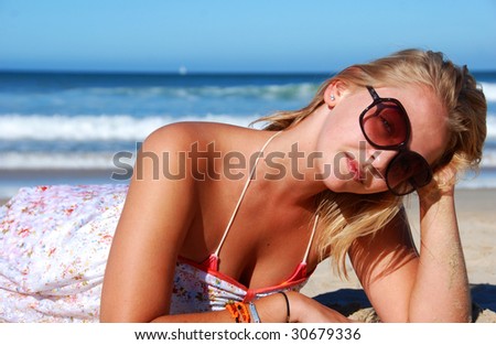 Young Model on the beach