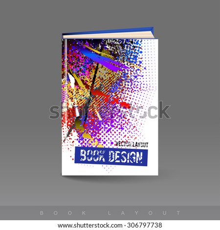 Book cover. Modern abstract brochure or flyer design template.