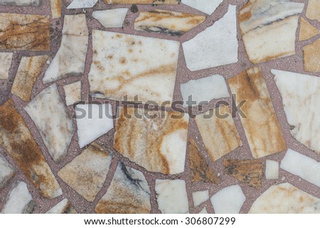 Decorative stone floor.