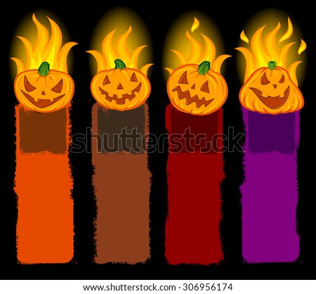 Spooky Halloween banners in vector format
