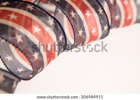 flag fabric texture on white